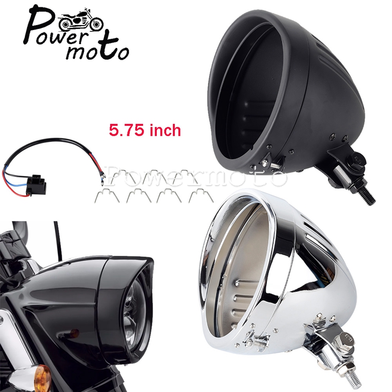 Mountain Biking Las Vegas - 5.75 inch Motorcycle Steel Headlight Housing