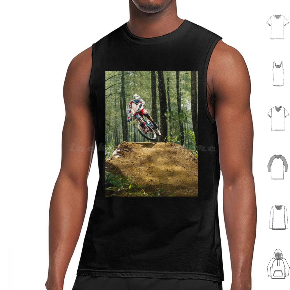 Mountain Biking Jumps - Mountain Biker Over Jump. Tank Tops