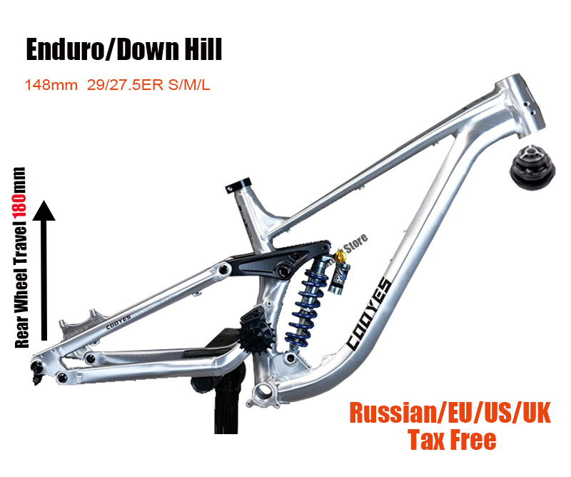 Mountain Biking Jumps - Full Suspension Frame FR/DH/AM Enduro Aluminum
