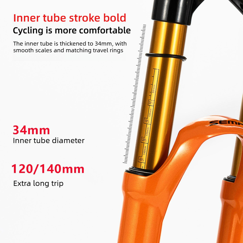 SEMYT 140mm MTB Air Fork, 34mm - đánh giá và giá Mountain Biking Jumps